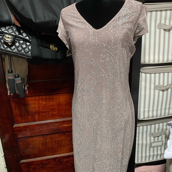 Mauve glitter dress